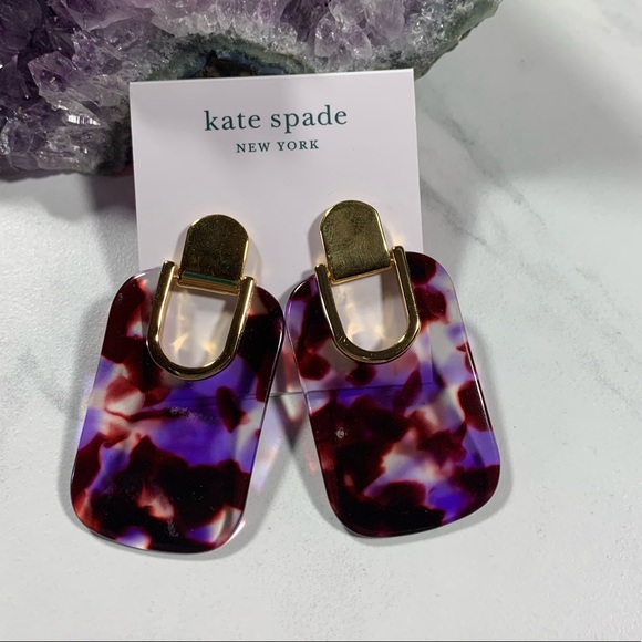 kate spade Jewelry - Kate Spade Sedgwick Purple-Multi Earrings NWT
